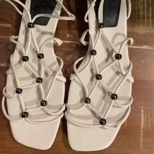 Used Zara White Sandals